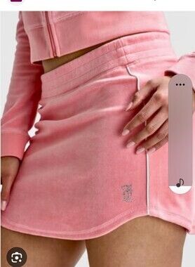 Juicy Couture Pink Velour Sporty Mini Skirt
